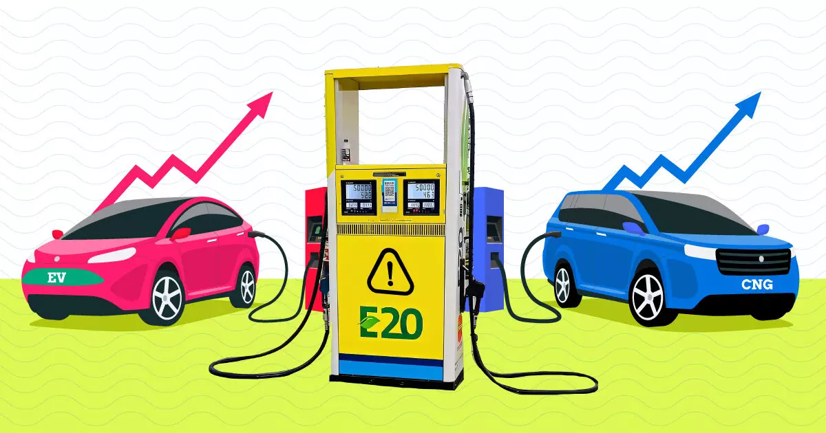 E20 Backfires: How Indias Ethanol Fumble Accidentally Fueled the EV, CNG Boom E20 Backfires: How Indias Ethanol Fumble Accidentally Fueled the EV, CNG Boom